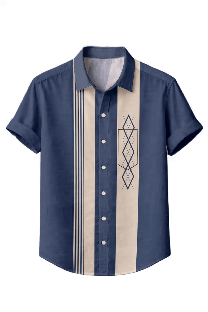 Mofybuy Coastal Panel Diamond Shirt