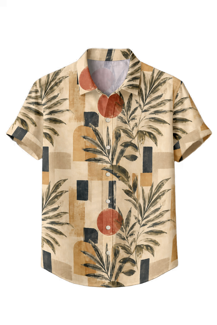 Mofybuy Solstice Palm Geometry Shirt