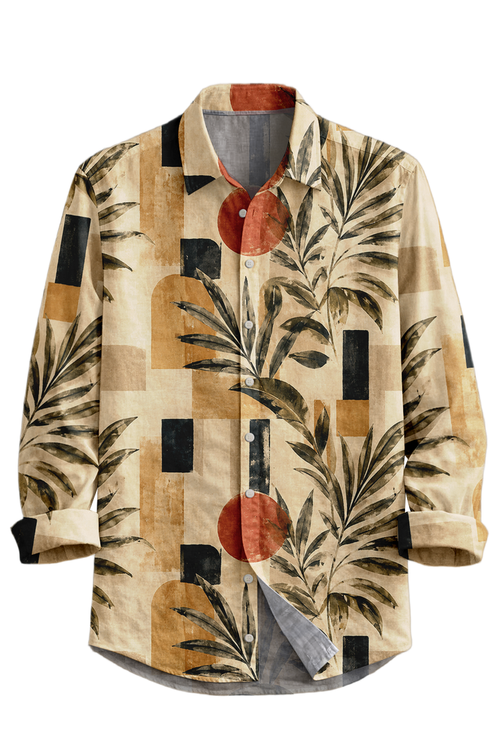 Mofybuy Solstice Palm Geometry Shirt