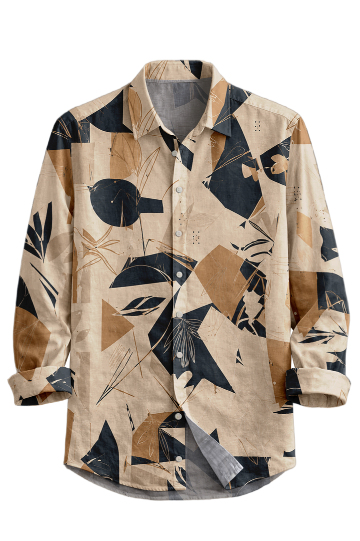 Mofybuy Nocturne Botanical Collage Shirt