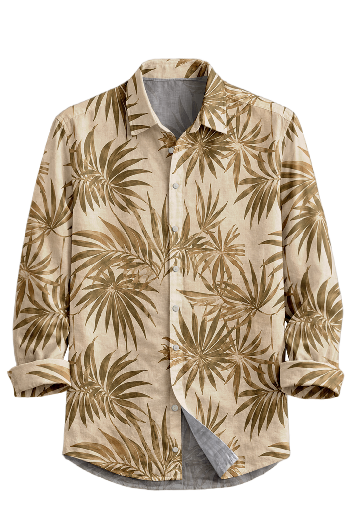 Mofybuy Sepia Palm Whisper Shirt