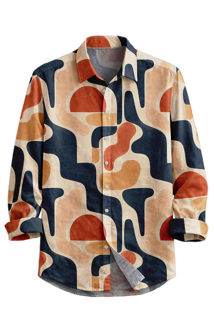 Mofybuy Sunset Flow Abstract Shirt