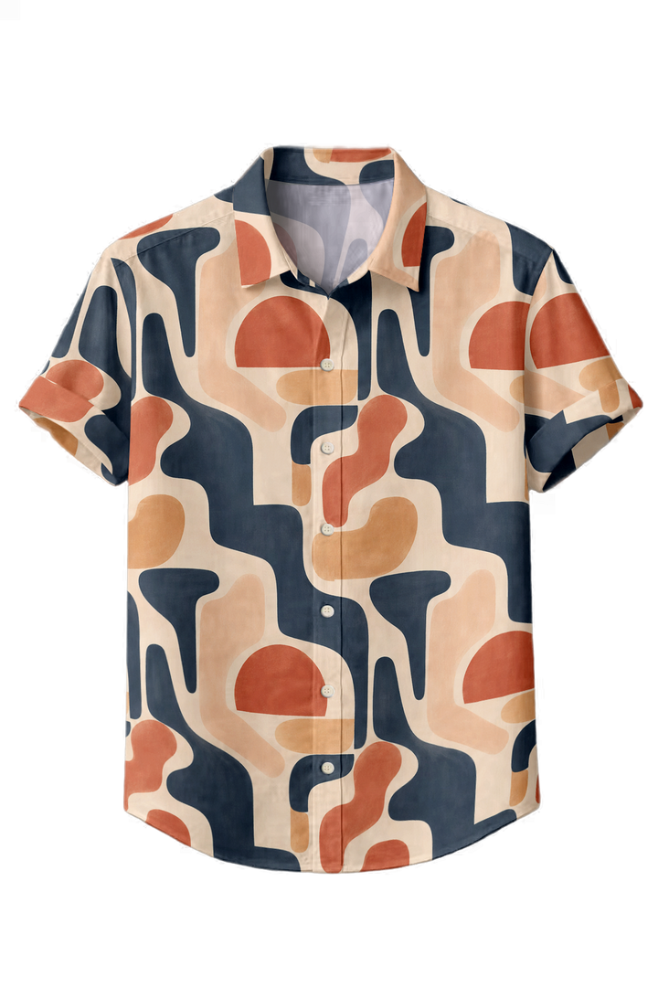Mofybuy Sunset Flow Abstract Shirt