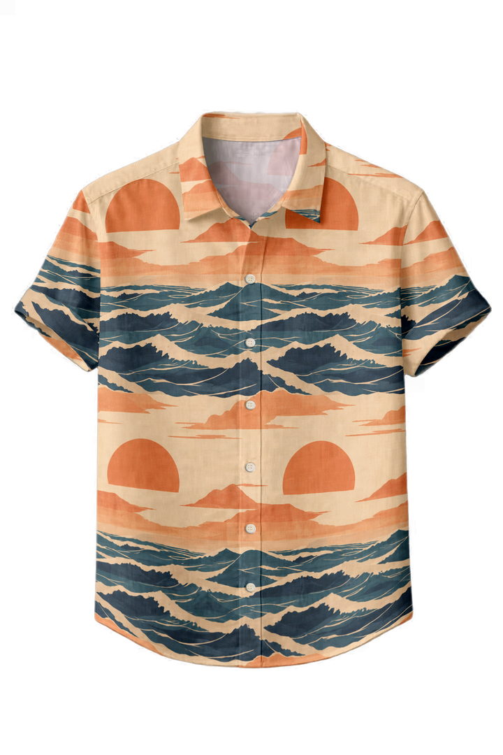 Mofybuy Sunset Tide Horizon Shirt