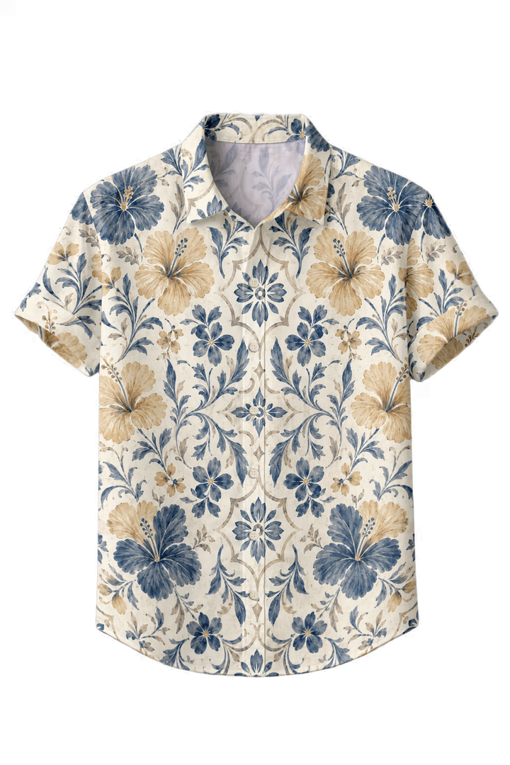 Mofybuy Mediterranean Bloom Shirt
