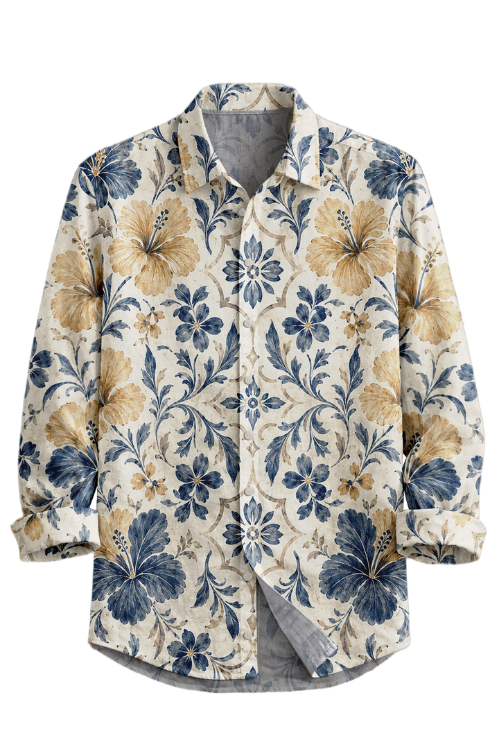 Mofybuy Mediterranean Bloom Shirt