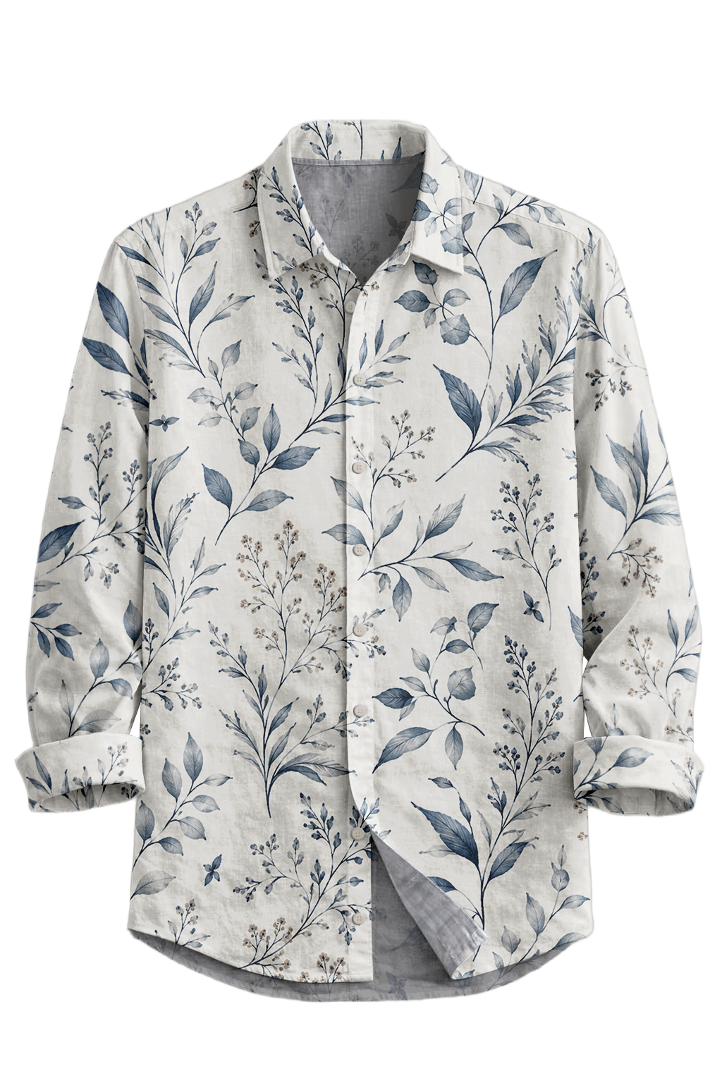 Mofybuy Blue Willow Branch Shirt
