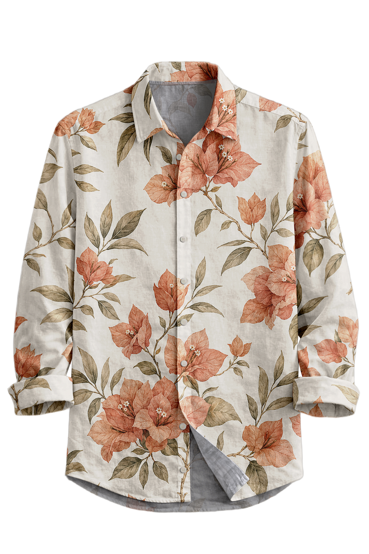 Mofybuy Terracotta Bloom Shirt