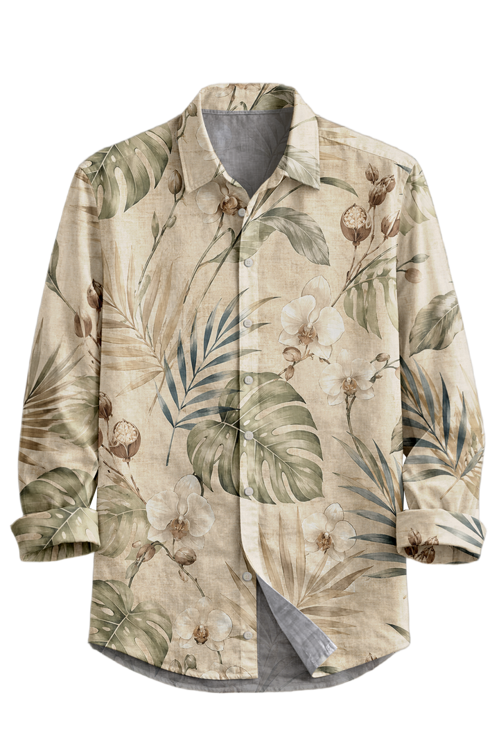Mofybuy Orchid Palm Escape Shirt