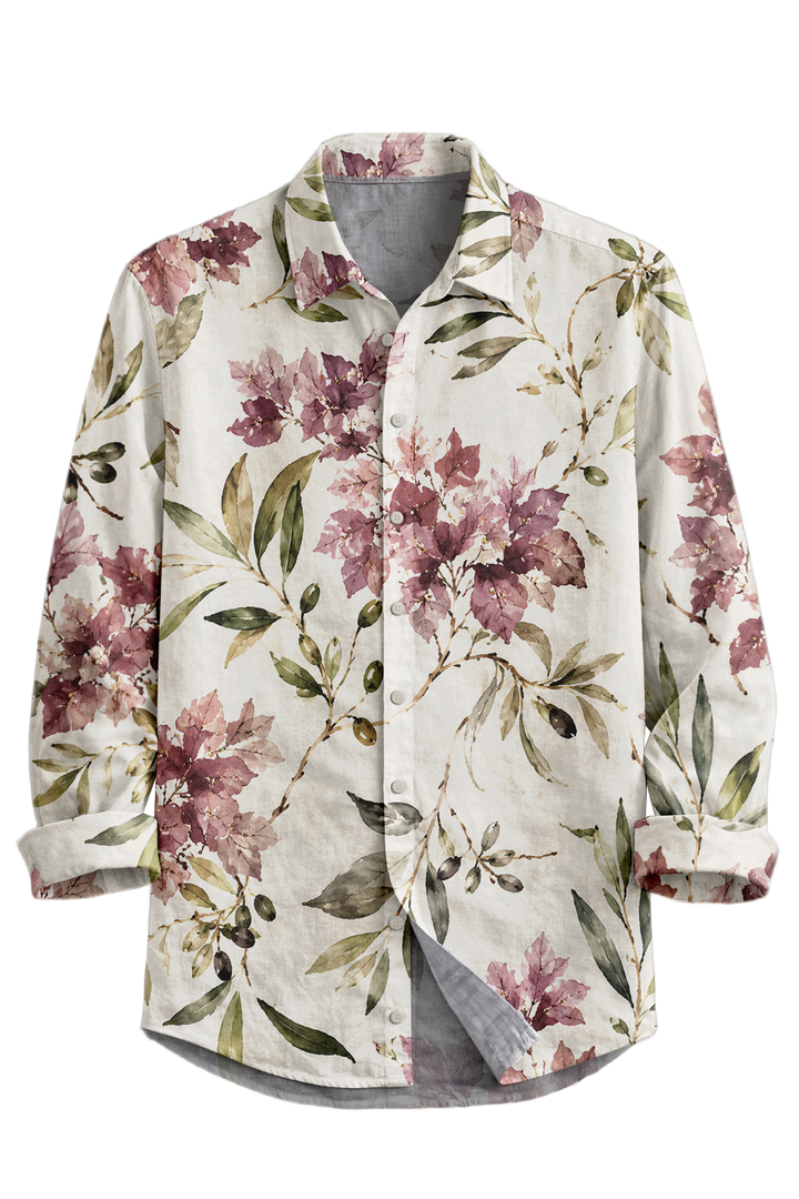 Mofybuy Mauve Bougainvillea Shirt