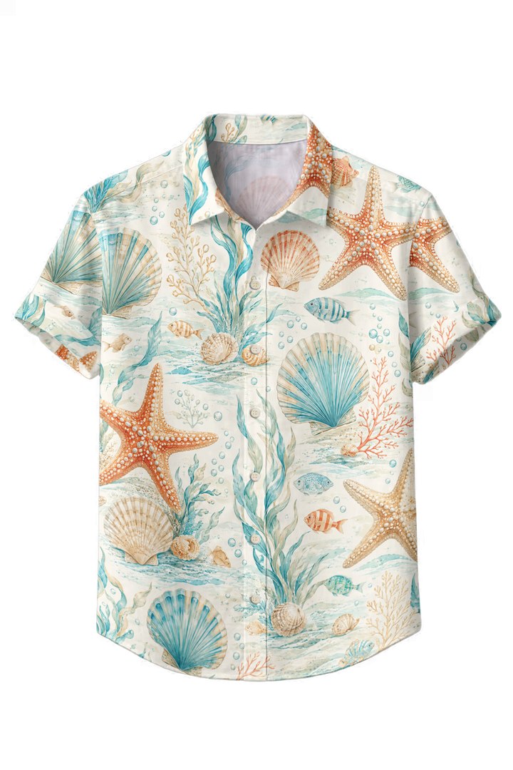 Mofybuy Starfish Shell Tide Shirt