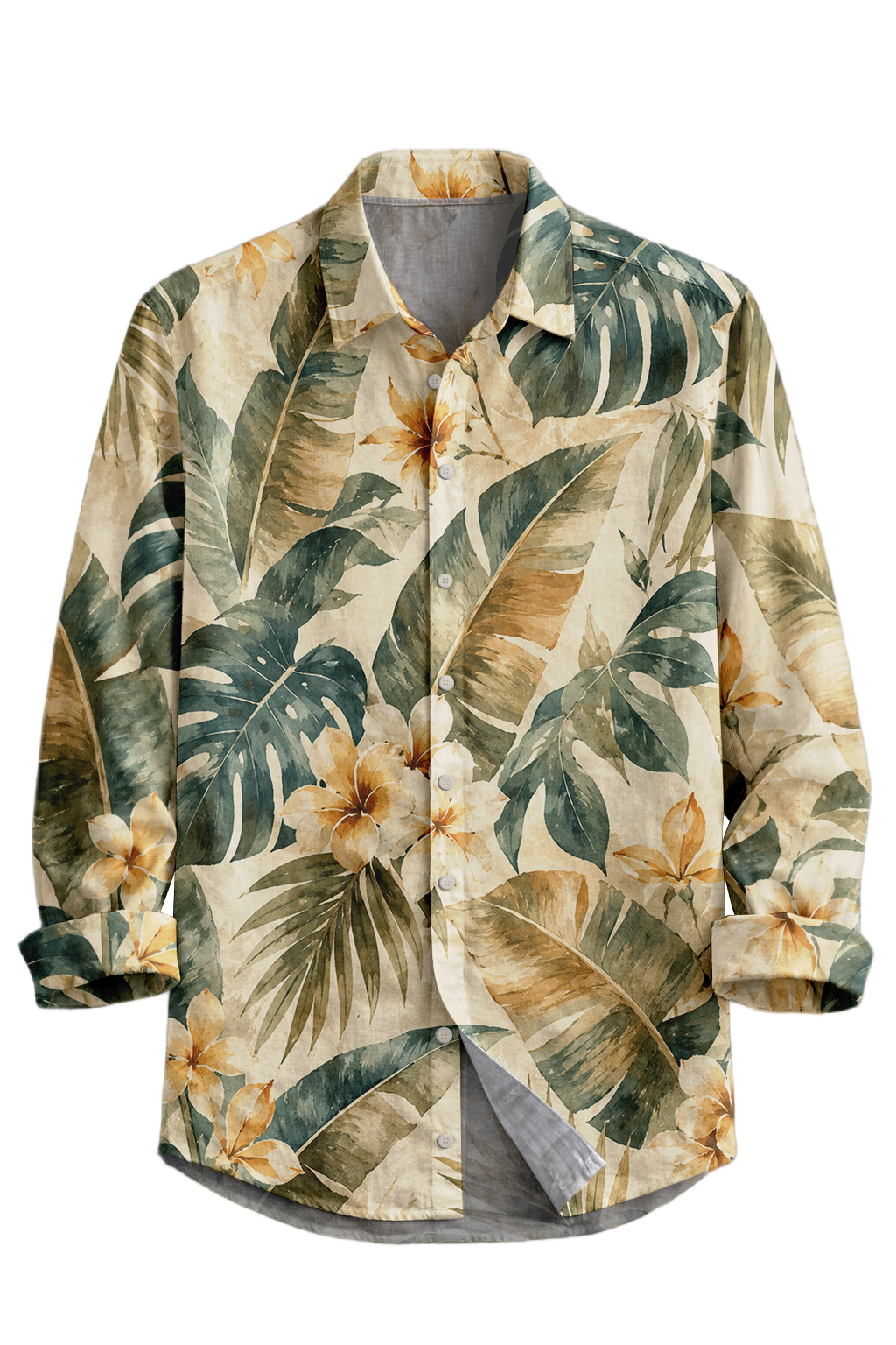 Mofybuy Golden Tropic Leaf Shirt