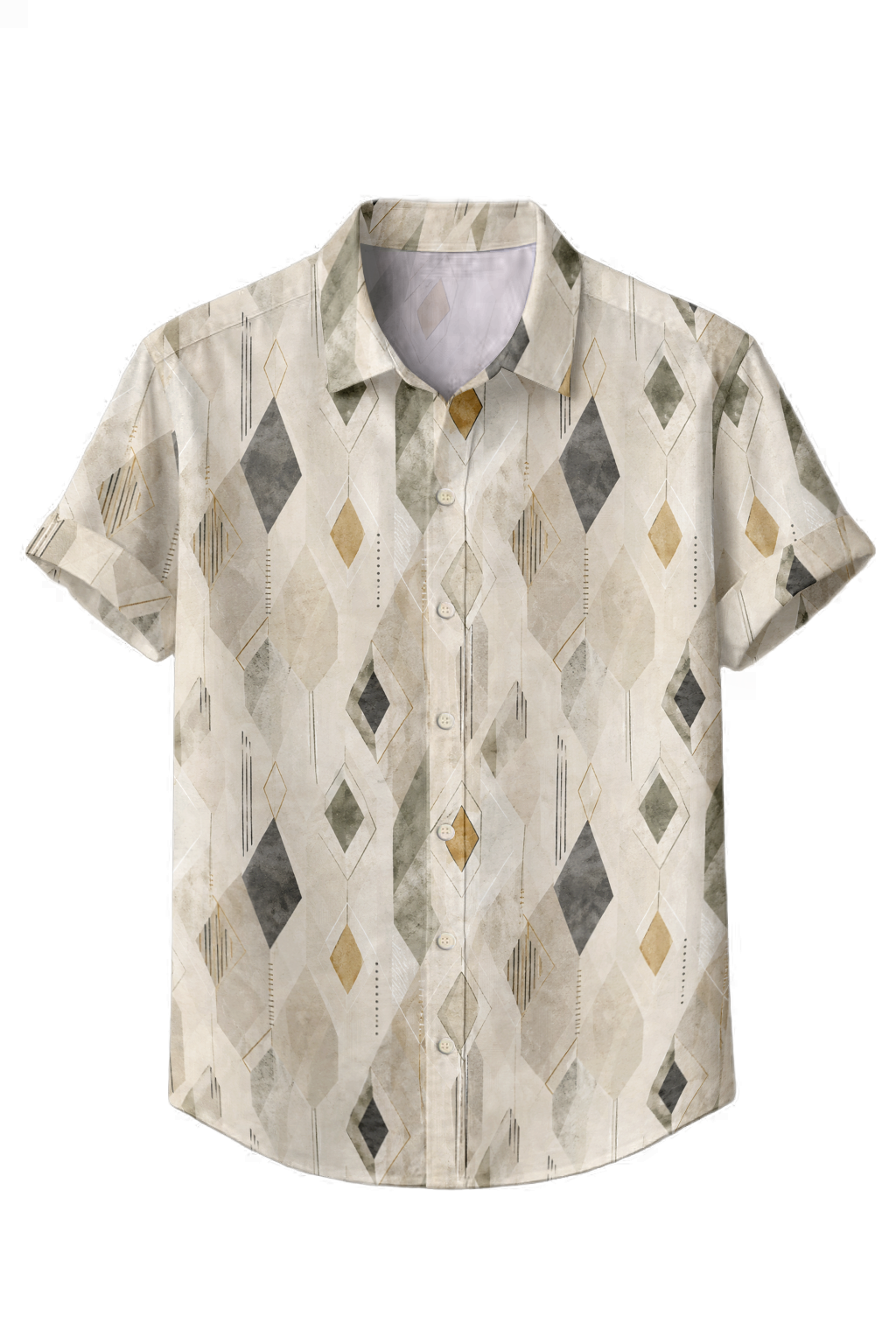 Mofybuy Sandstone Deco Diamond Shirt