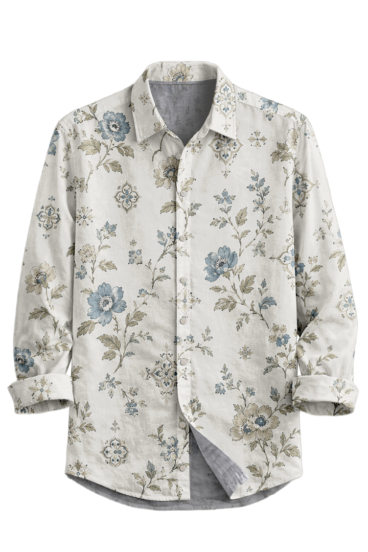 Mofybuy Porcelain Wildflower Shirt
