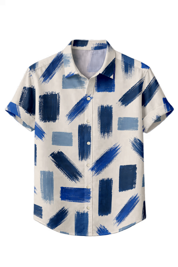 Mofybuy Indigo Brush Block Shirt