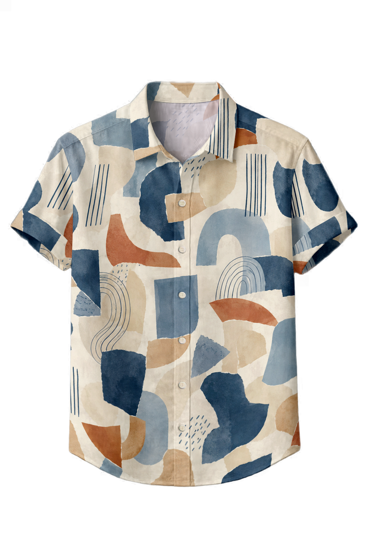 Mofybuy Abstract Collage Shirt