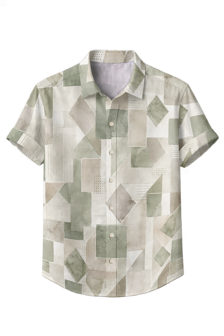 Mofybuy Mist Geo Patch Shirt