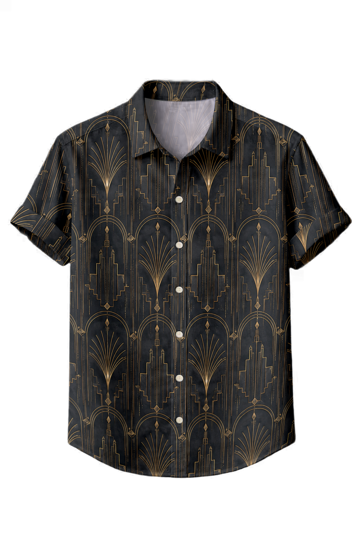 Mofybuy Golden Fanburst Deco Shirt