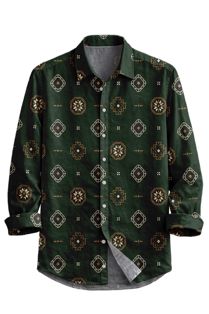 Mofybuy Forest Medallion Geo Shirt