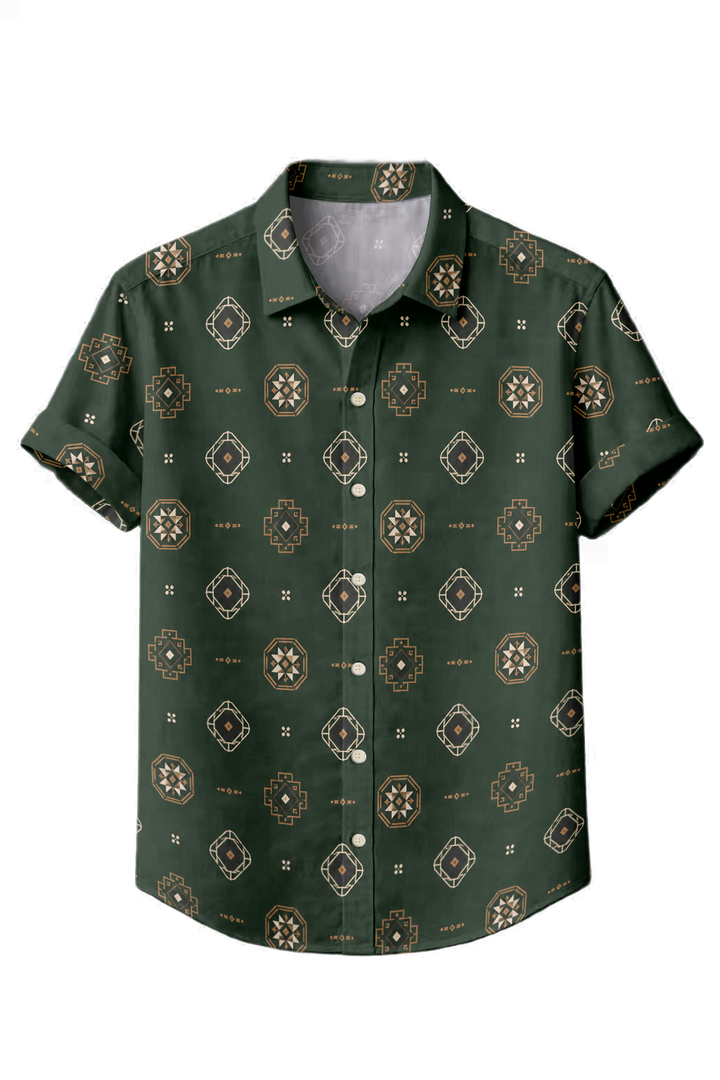 Mofybuy Forest Medallion Geo Shirt