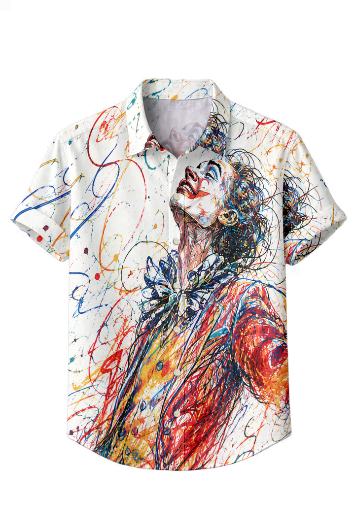 Mofybuy Clown’s Curtain Call Abstract Art Shirt