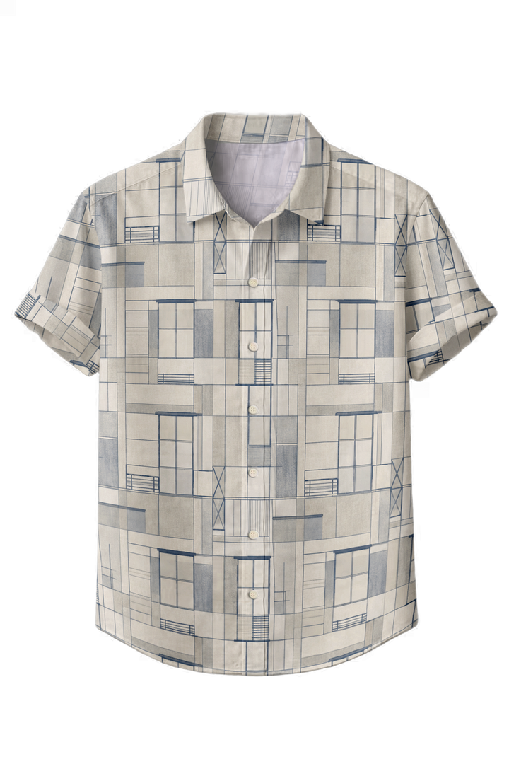 Mofybuy City in Lines Shirt