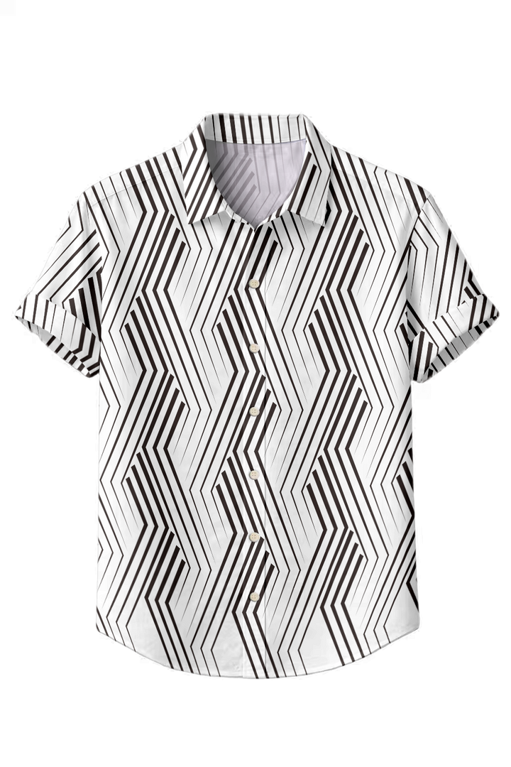 Mofybuy Art Deco Chevron Shirt