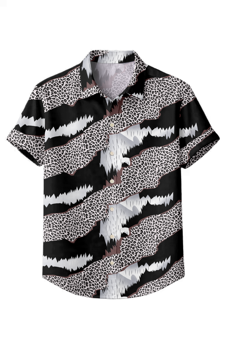 Mofybuy Leopard Zebra Mix Shirt
