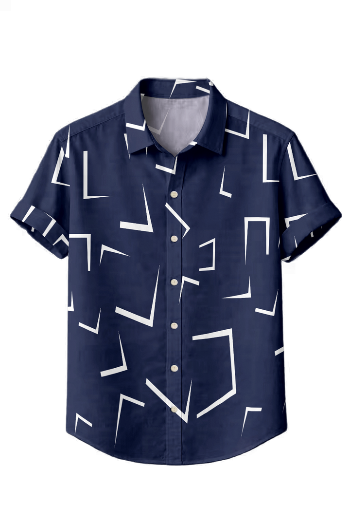 Mofybuy Navy Angle Shirt