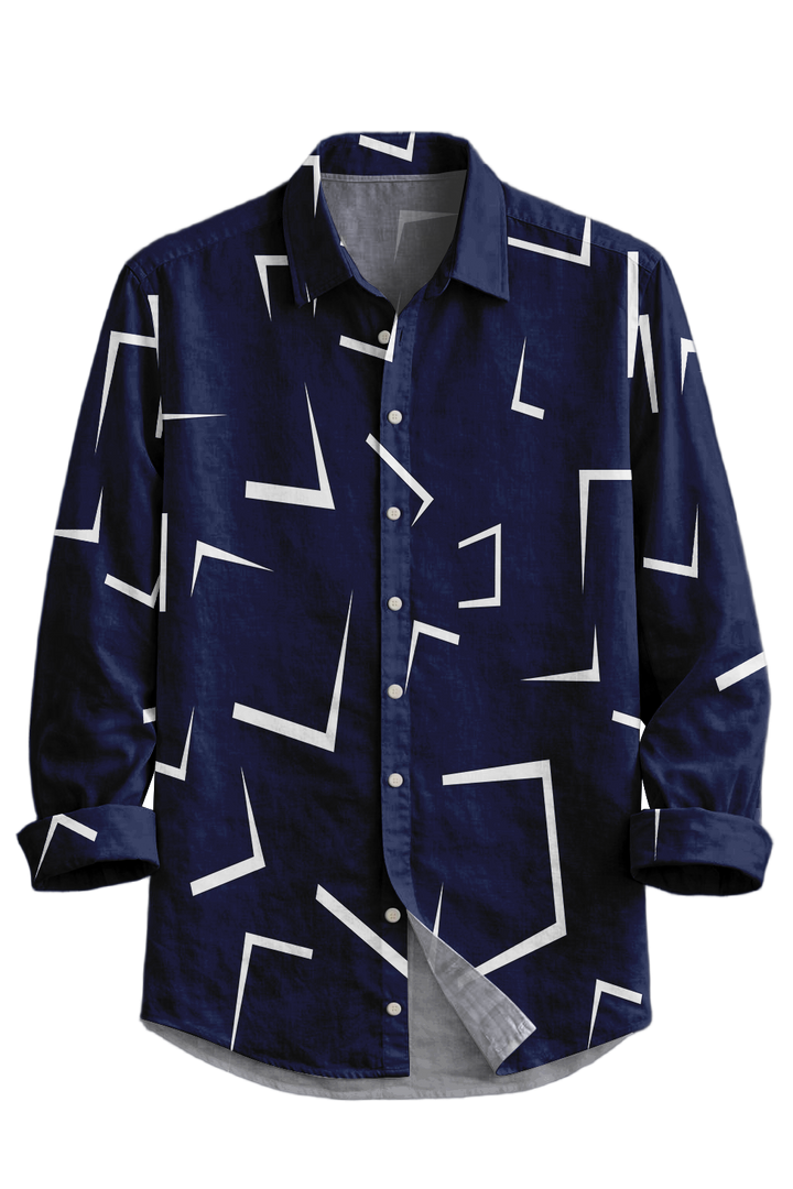 Mofybuy Navy Angle Shirt
