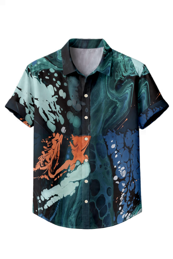 Mofybuy Deep Tide Marble Shirt