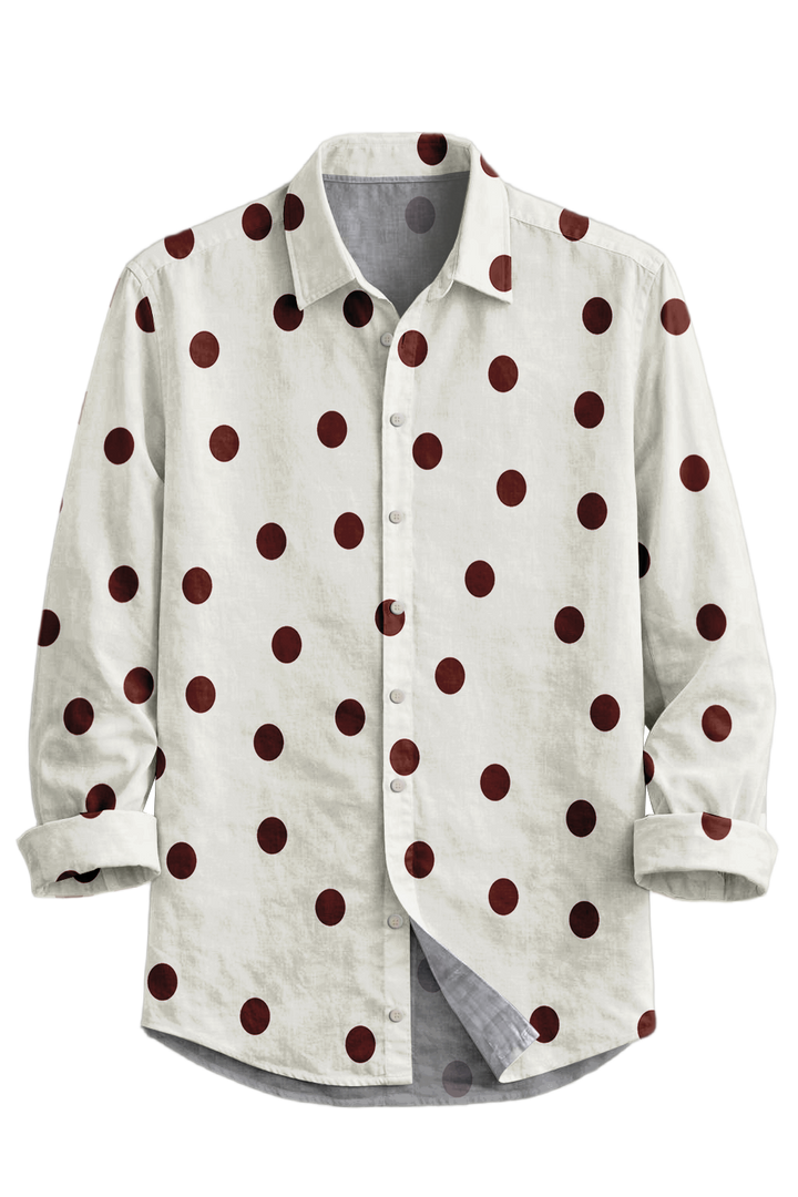 Mofybuy Cocoa Dot Shirt