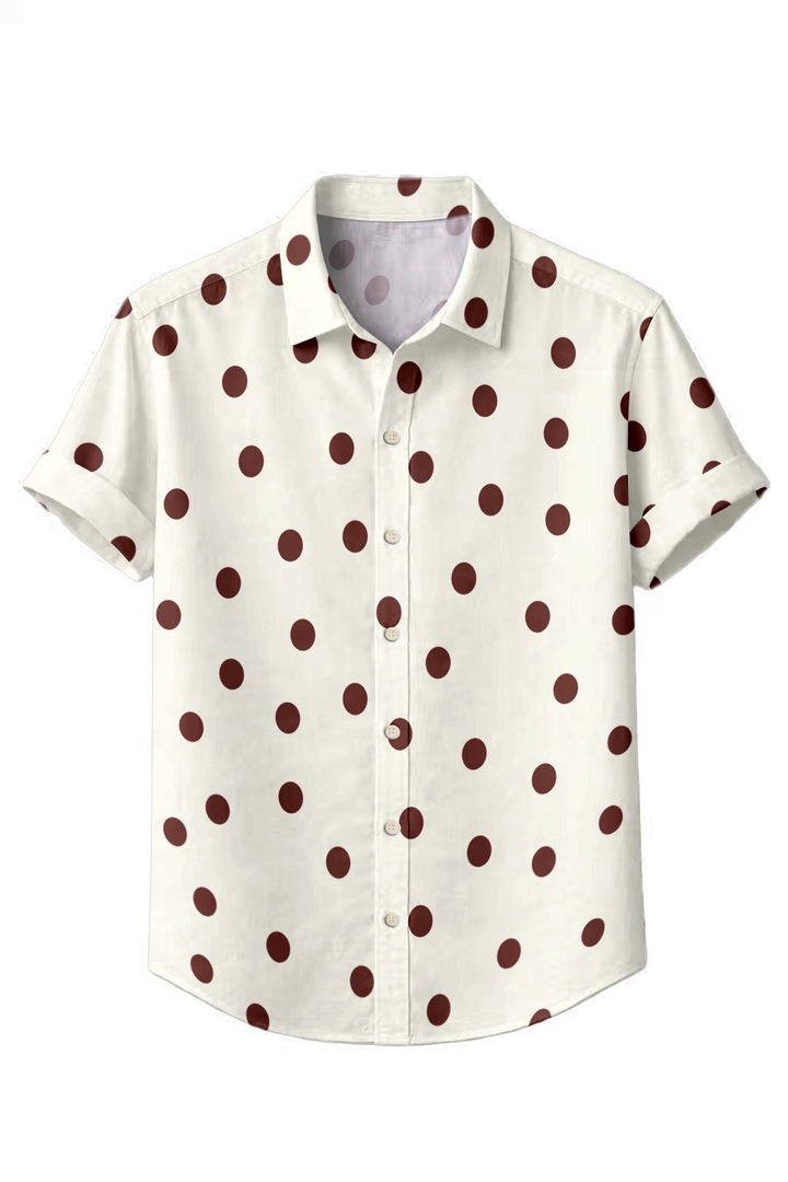 Mofybuy Cocoa Dot Shirt