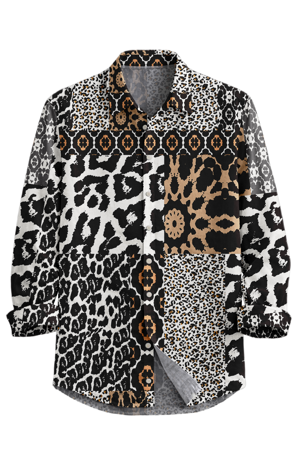 Mofybuy Wild Patchwork Shirt