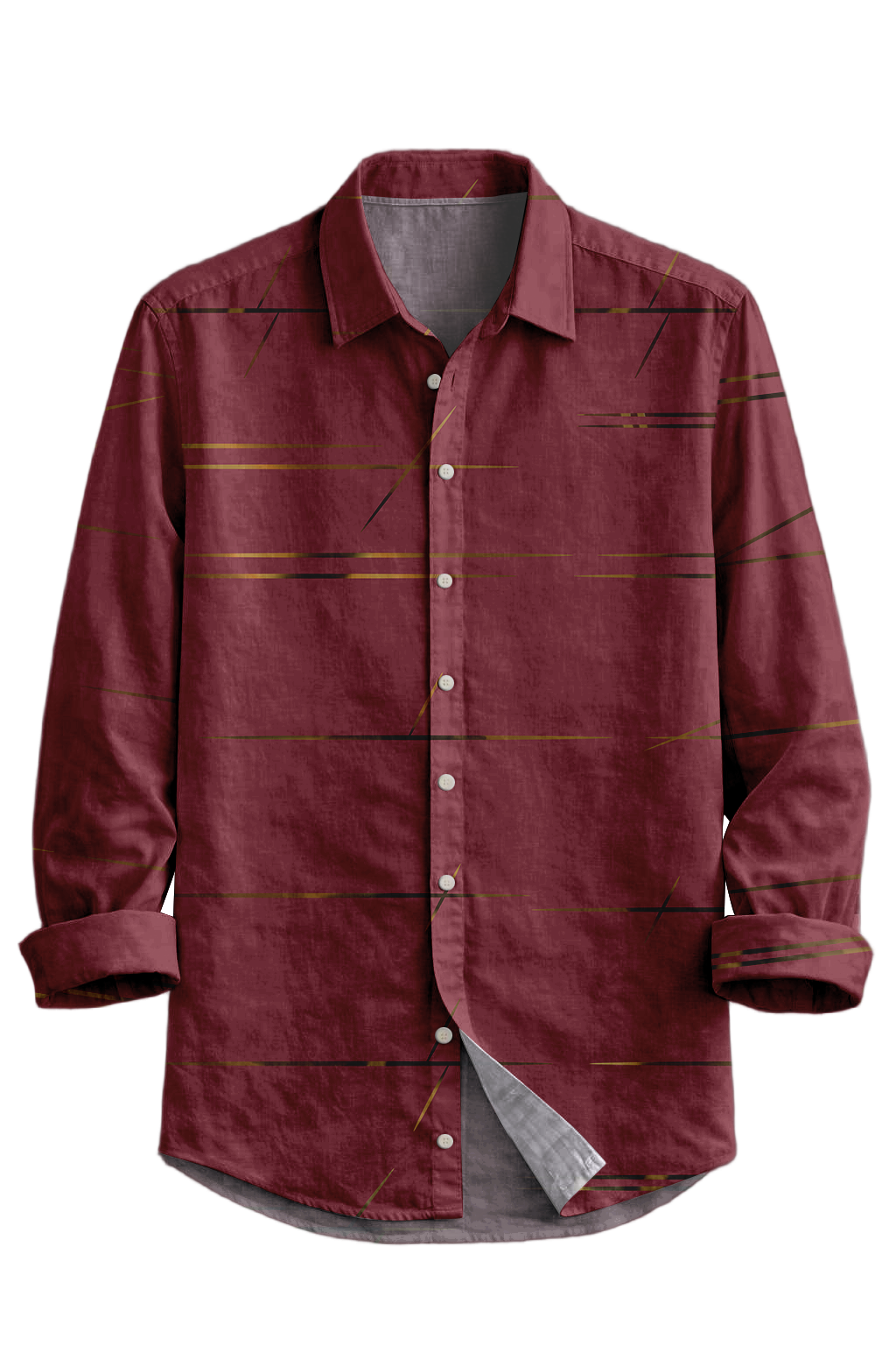 Mofybuy Retro Line Accent Shirt