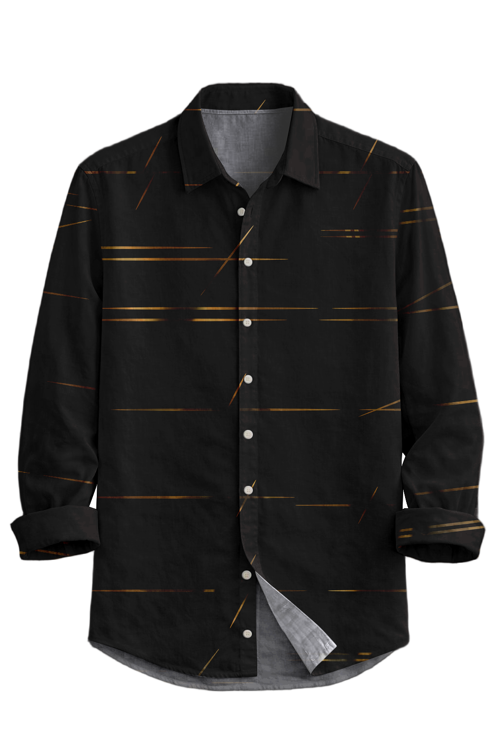 Mofybuy Retro Line Accent Shirt