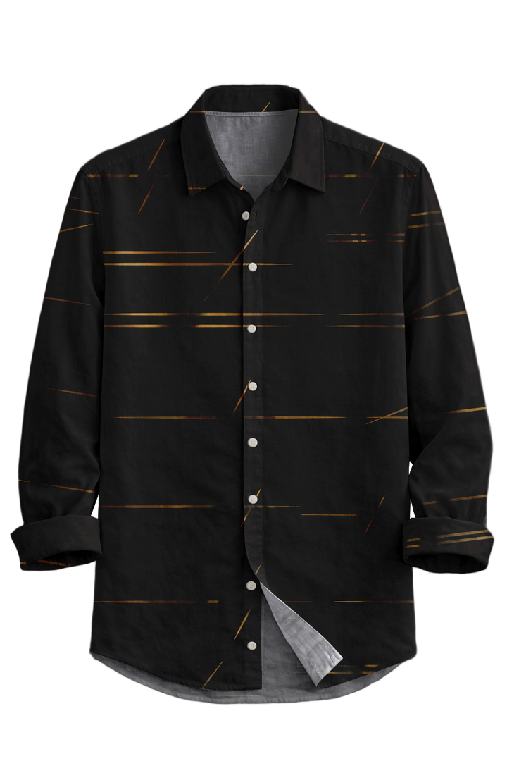 Mofybuy Retro Line Accent Shirt