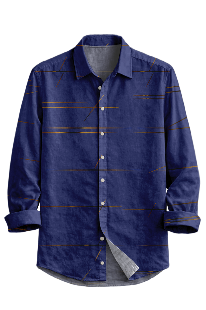 Mofybuy Retro Line Accent Shirt