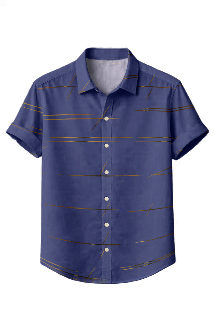 Mofybuy Retro Line Accent Shirt