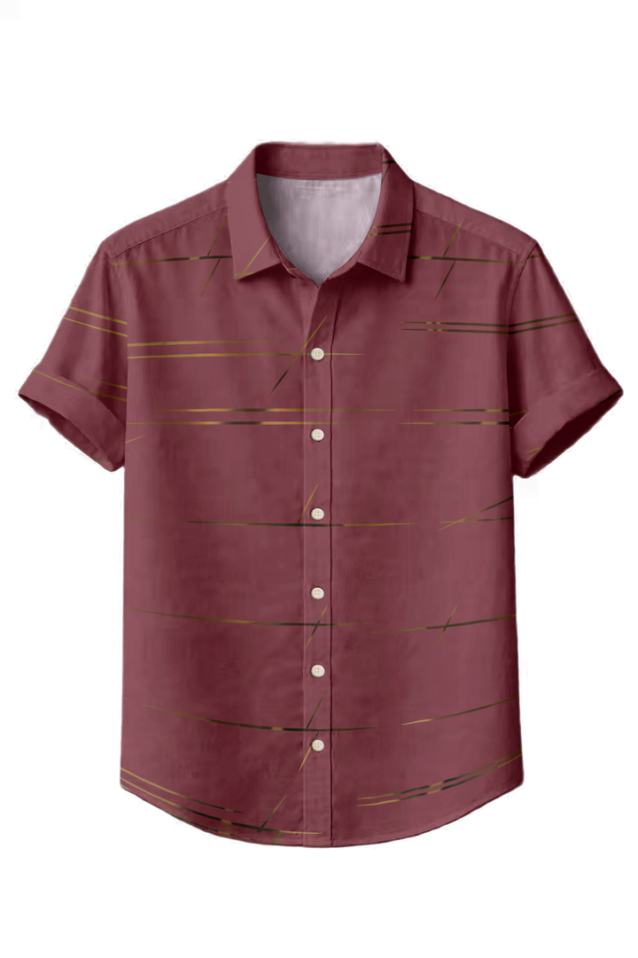 Mofybuy Retro Line Accent Shirt