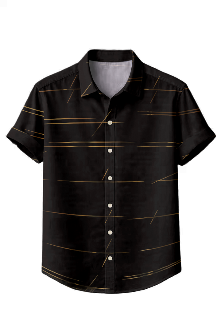 Mofybuy Retro Line Accent Shirt