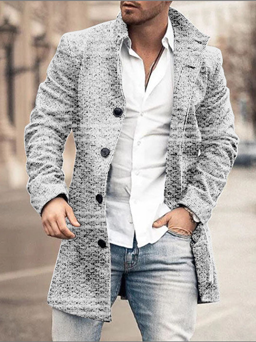 Mofybuy Men's Outdoor Casual Fashion Printed Coats
