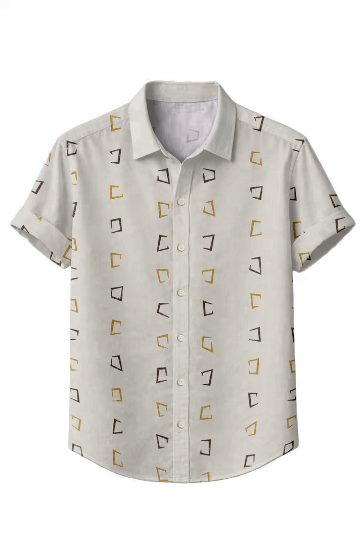 Mofybuy Open Angle Geometric Shirt