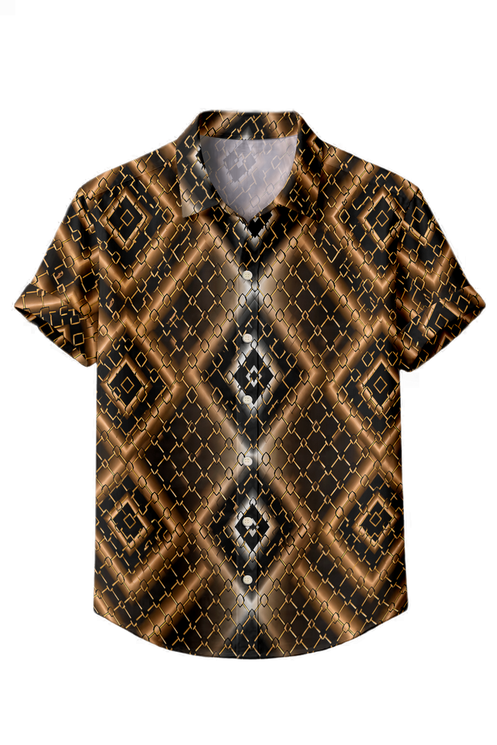 Mofybuy Bronze Lattice Shirt