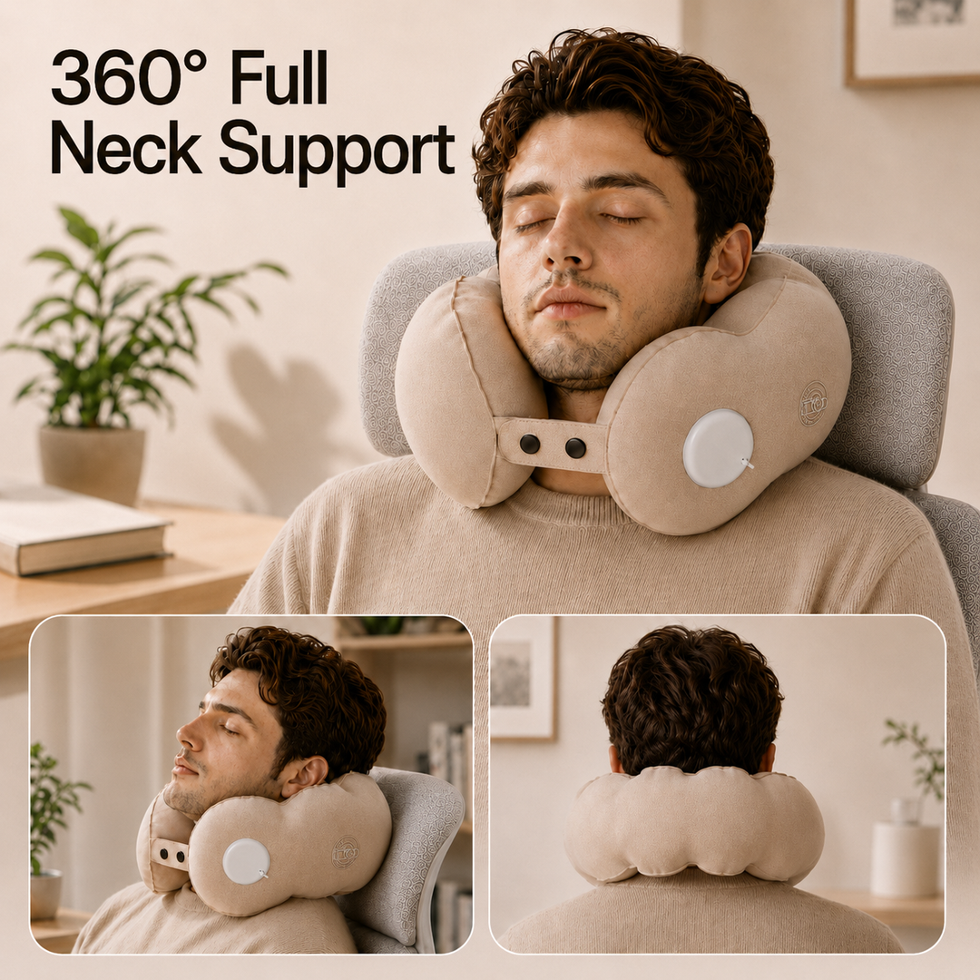 Cloud Bubble Press-to-Inflate U-Shaped Neck Pillow