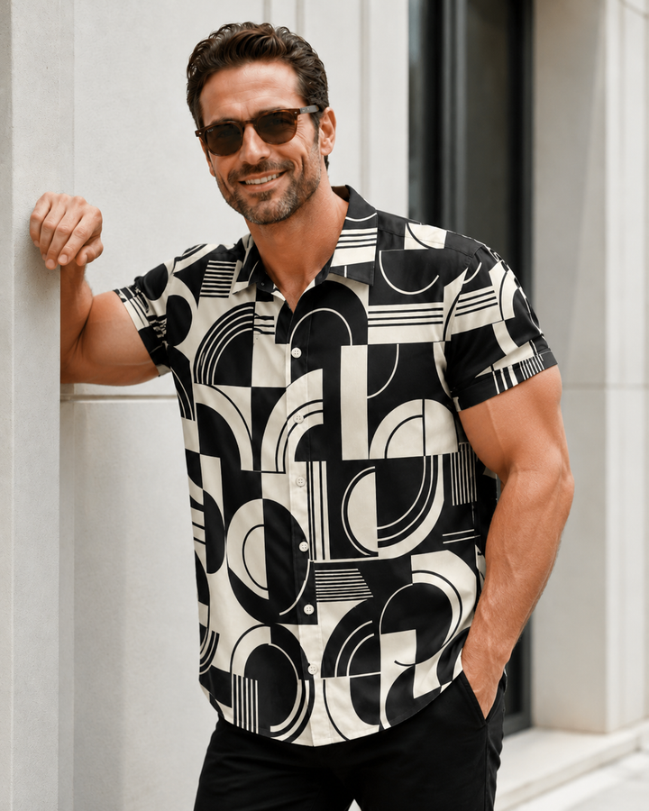Mofybuy Monochrome Rhythm Shirt