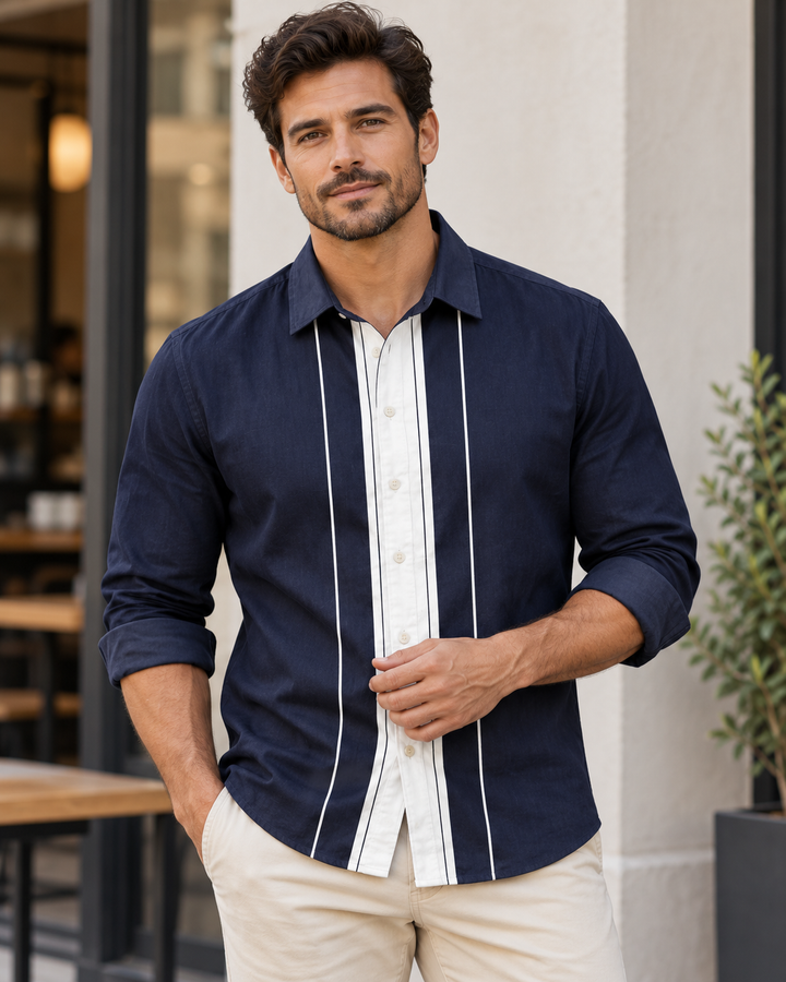 Mofybuy Midnight Center Panel Shirt