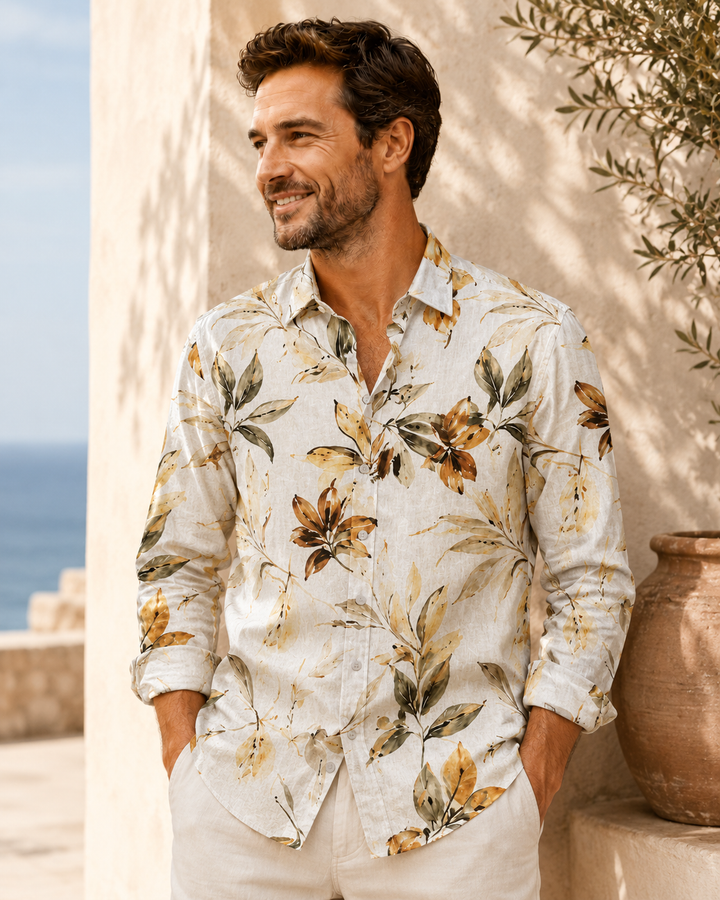 Mofybuy Faded Bloom Watercolor Shirt