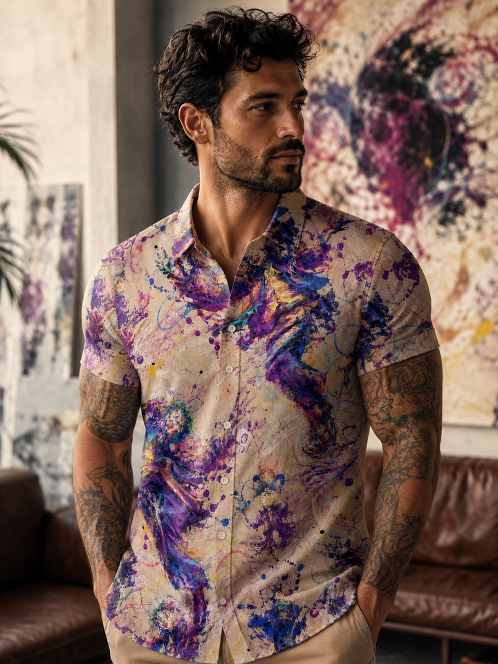 Mofybuy Carnival Clown Abstract Art Shirt
