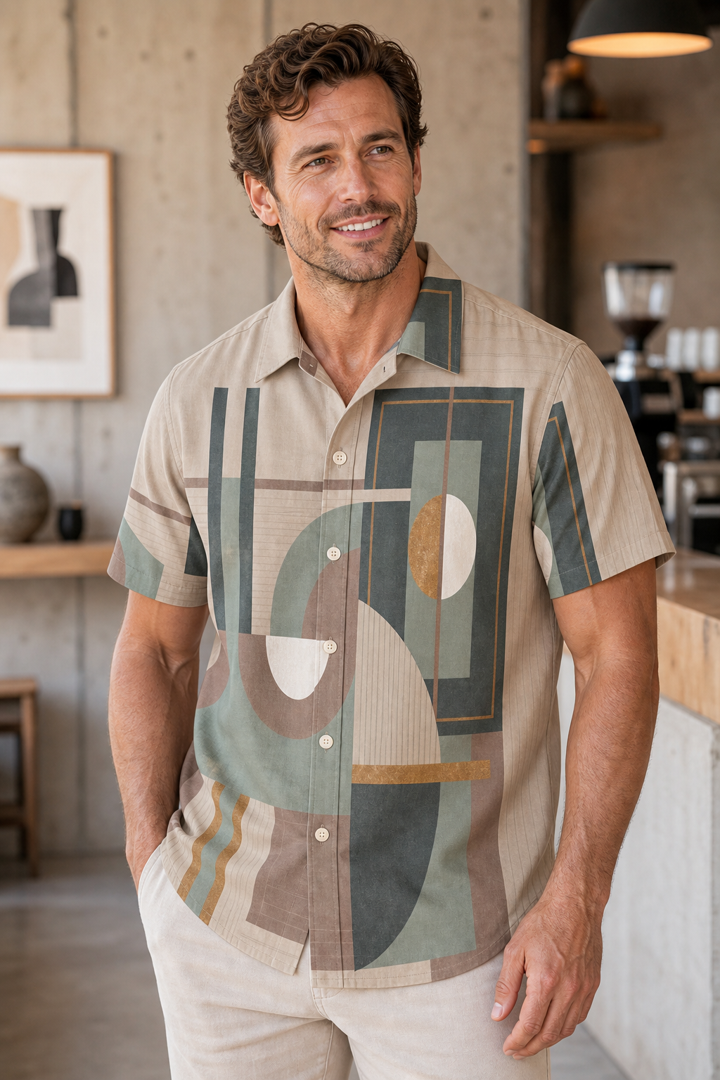 Mofybuy Sand Deco Arch Shirt